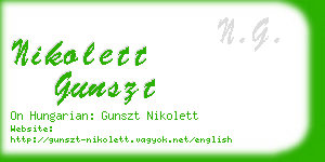 nikolett gunszt business card